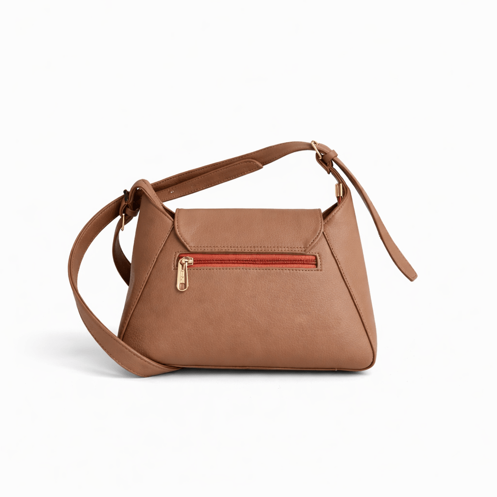 OZO Vegan Leather Sling Bag for Women | Structured Crossbody Bag with Magnetic Flap & Multiple Zip Pockets | Adjustable Strap | Stylish Everyday Shoulder Bag - OZO Bags