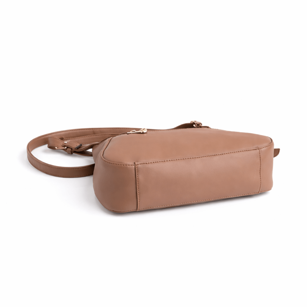 OZO Vegan Leather Sling Bag for Women | Structured Crossbody Bag with Magnetic Flap & Multiple Zip Pockets | Adjustable Strap | Stylish Everyday Shoulder Bag - OZO Bags
