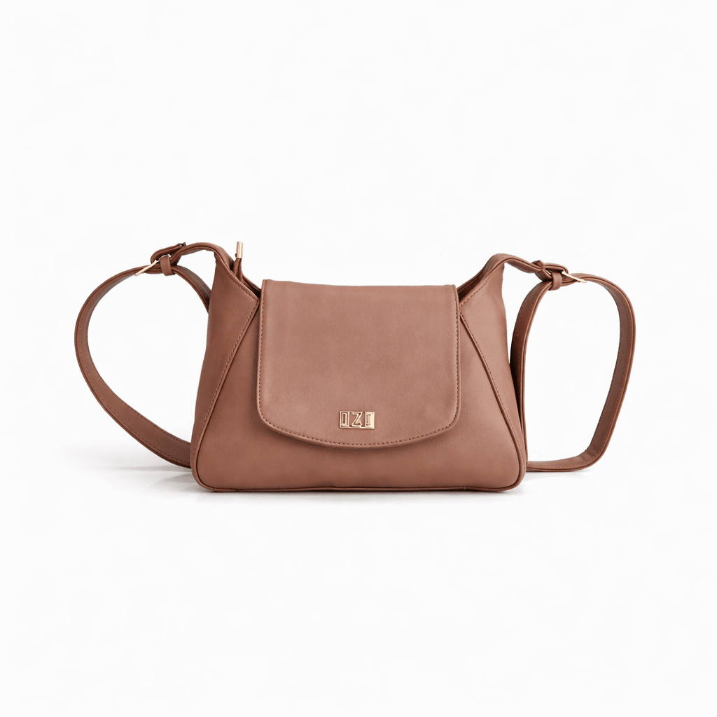 OZO Vegan Leather Sling Bag for Women | Structured Crossbody Bag with Magnetic Flap & Multiple Zip Pockets | Adjustable Strap | Stylish Everyday Shoulder Bag - OZO Bags
