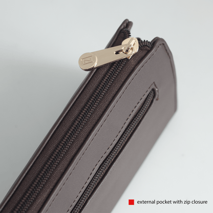 OZO Vegan Leather Women’s Wallet – Stylish Zip-Around Clutch with Multiple Card Slots & Coin Pocket - OZO Bags