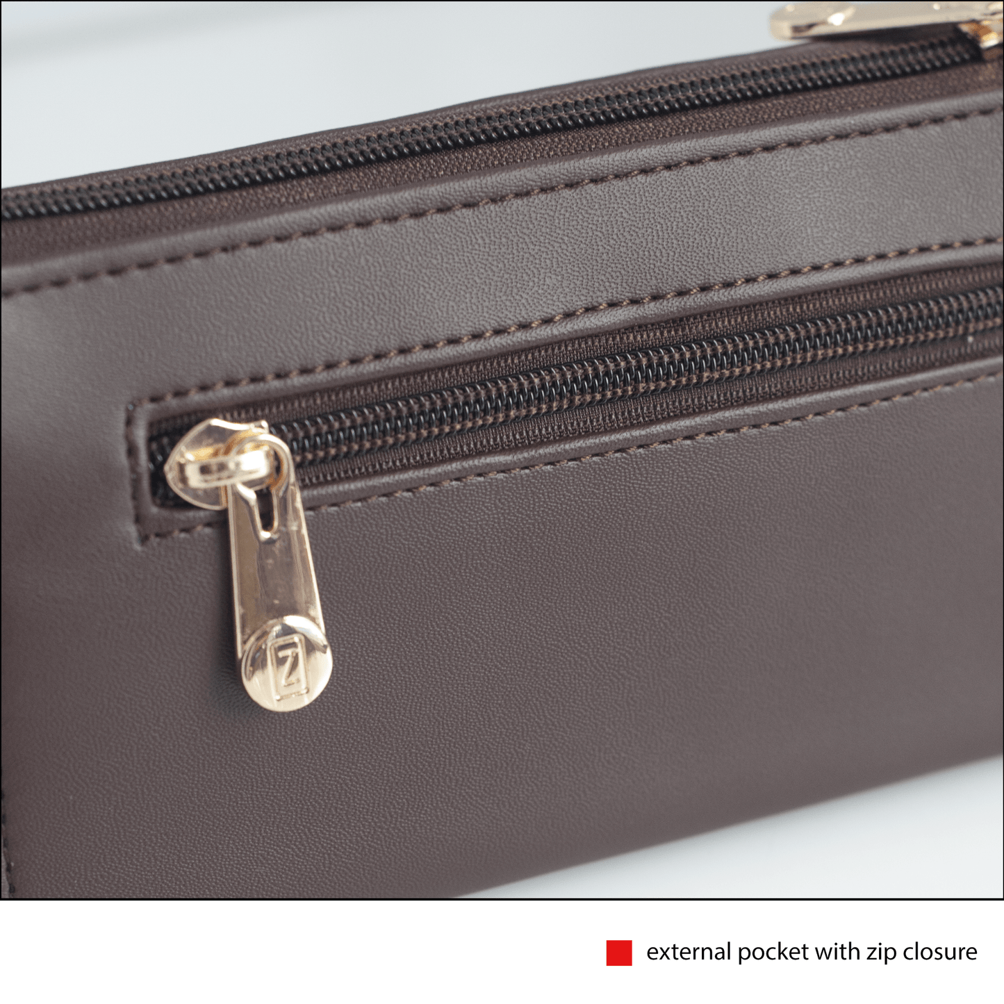 OZO Vegan Leather Women’s Wallet – Stylish Zip-Around Clutch with Multiple Card Slots & Coin Pocket - OZO Bags
