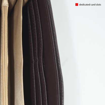 OZO Vegan Leather Women’s Wallet – Stylish Zip-Around Clutch with Multiple Card Slots & Coin Pocket - OZO Bags