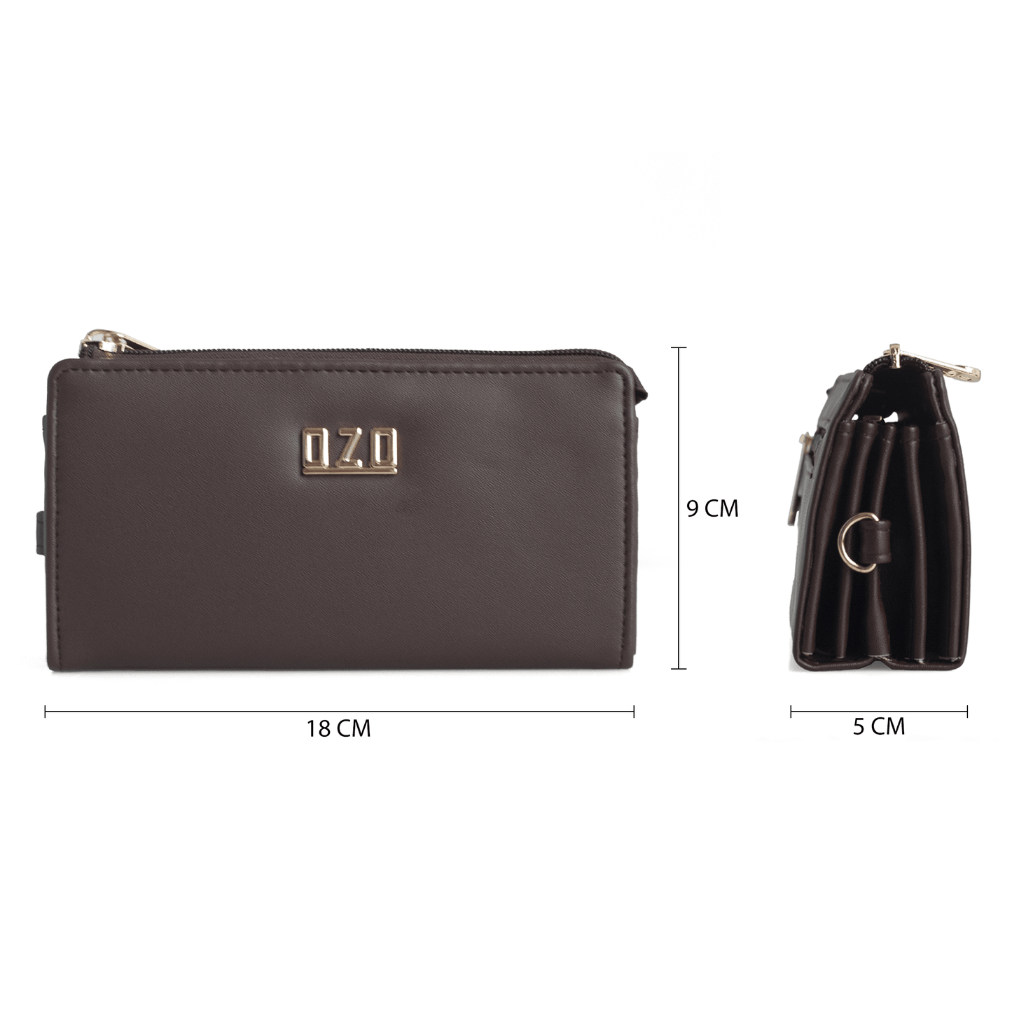 OZO Vegan Leather Women’s Wallet – Stylish Zip-Around Clutch with Multiple Card Slots & Coin Pocket - OZO Bags