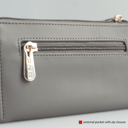 OZO Vegan Leather Women’s Wallet – Stylish Zip-Around Clutch with Multiple Card Slots & Coin Pocket - OZO Bags
