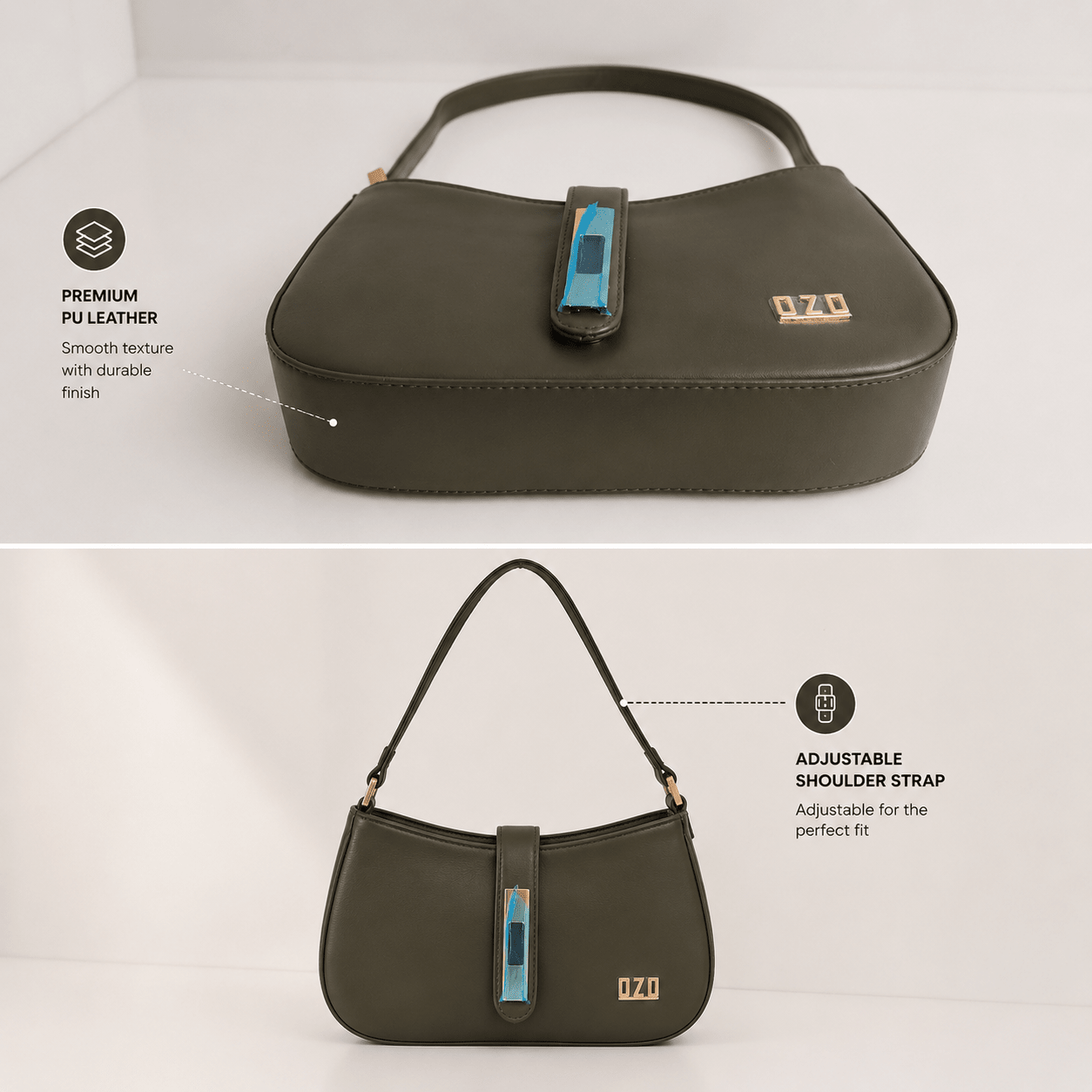 OZO Velora Premium Vegan Leather Sling Bag for Women - OZO Bags