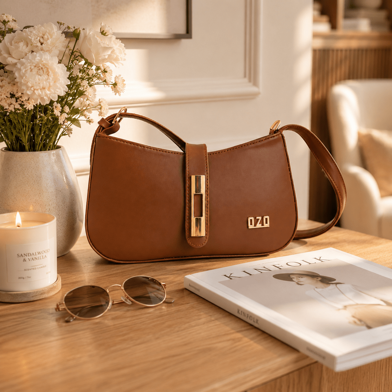 OZO Velora Premium Vegan Leather Sling Bag for Women - OZO Bags