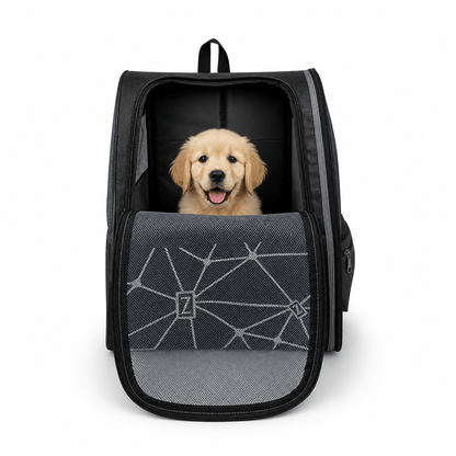 Premium Pet Carrier Backpack for Dogs & Cats – Breathable Mesh Design, Adjustable Straps & Zip Pockets | Travel-Friendly Pet Bag - OZO Bags