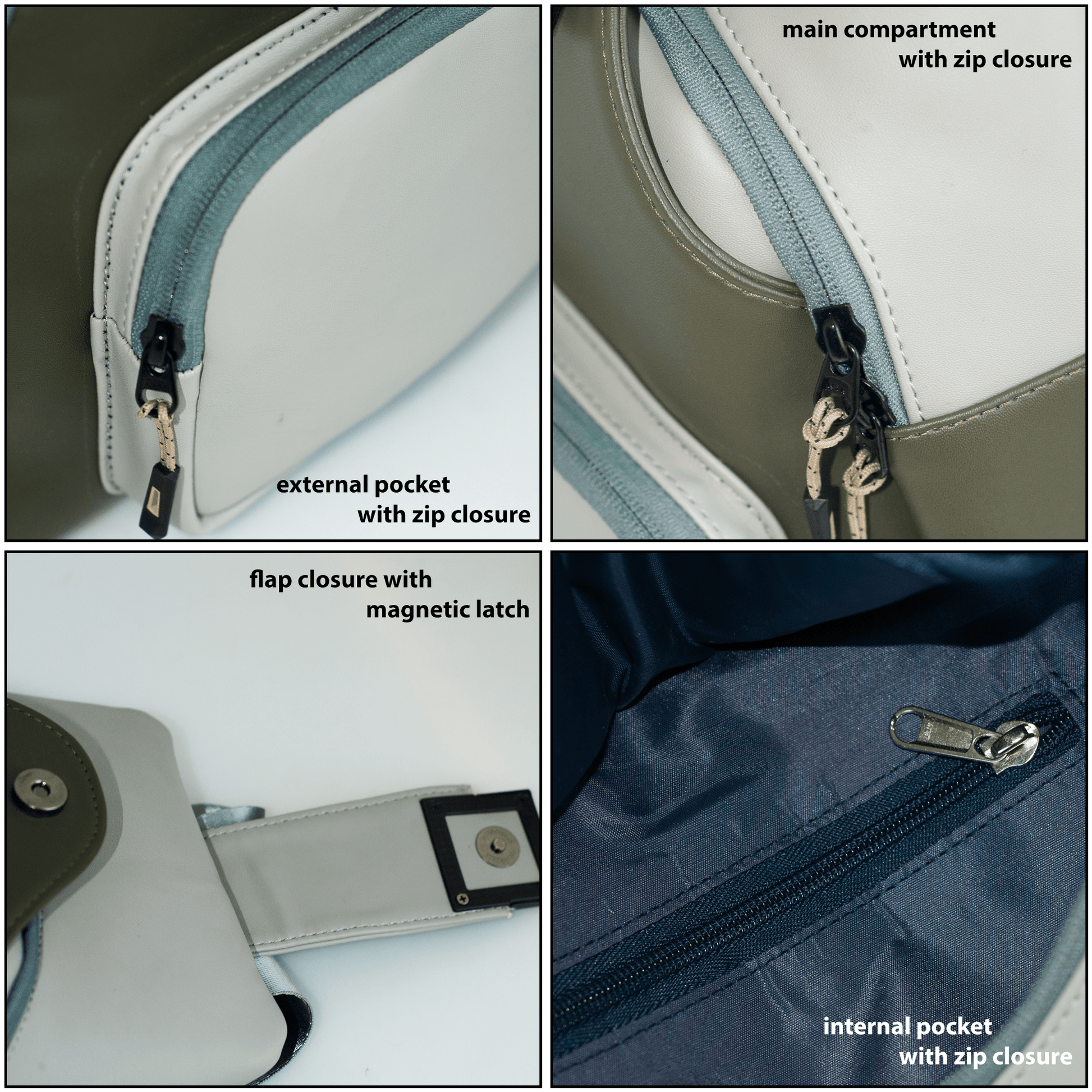 Premium Vegan Leather Bag with Anti-Theft Features, Adjustable Shoulder Strap, and Multiple Compartments - OZO Bags