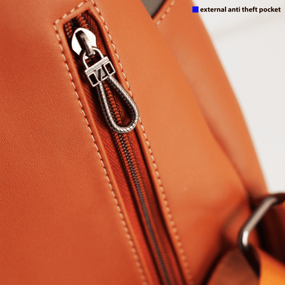 Premium Vegan Leather Bag with Anti-Theft Features, Adjustable Shoulder Strap, and Multiple Compartments - OZO Bags