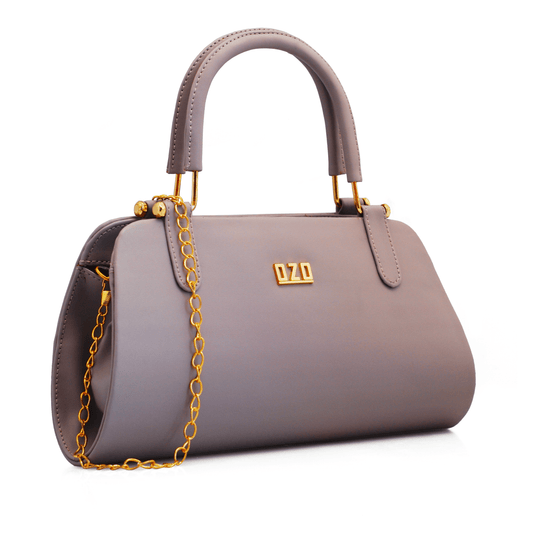 Premium Vegan Leather Handbag with Gold Chain Strap | Women's Fashion Purse with Double Cushioned Handles and Zip Closure - OZO Bags
