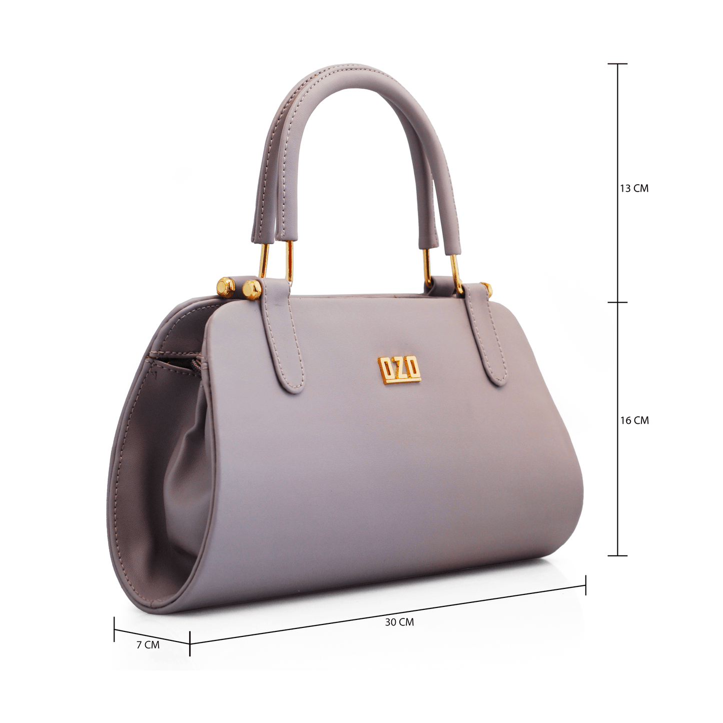 Premium Vegan Leather Handbag with Gold Chain Strap | Women's Fashion Purse with Double Cushioned Handles and Zip Closure - OZO Bags