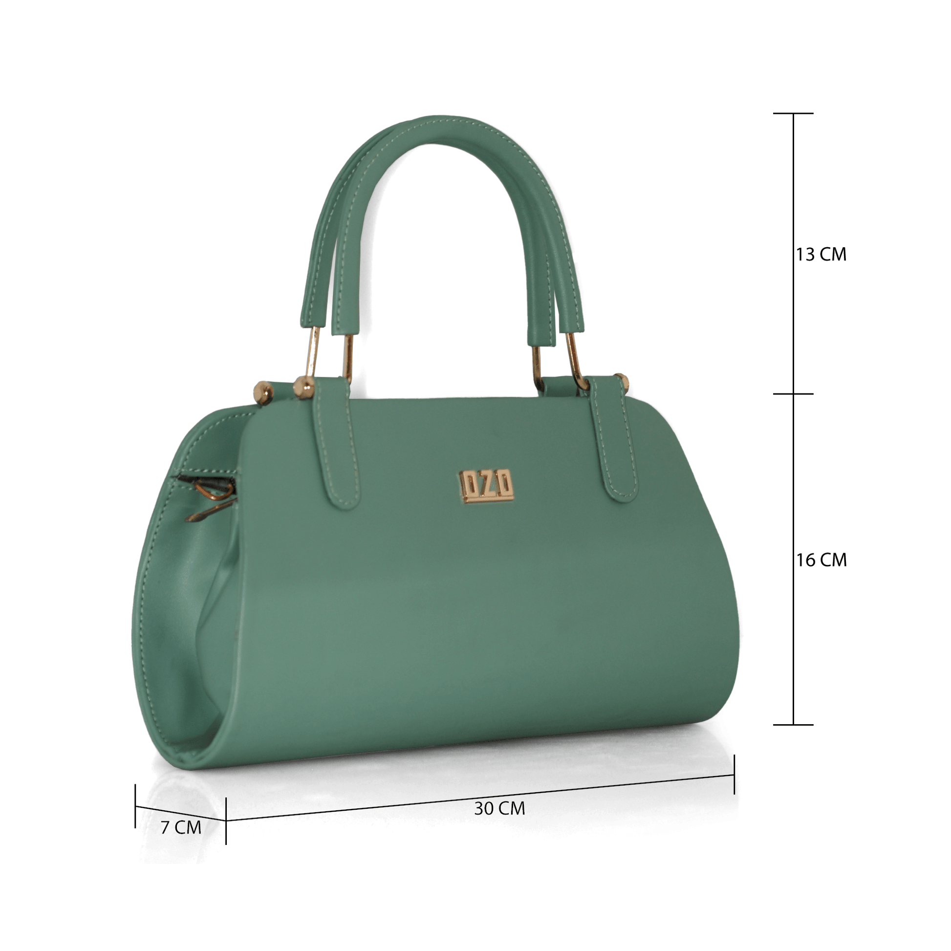 Premium Vegan Leather Handbag with Gold Chain Strap | Women's Fashion Purse with Double Cushioned Handles and Zip Closure - OZO Bags