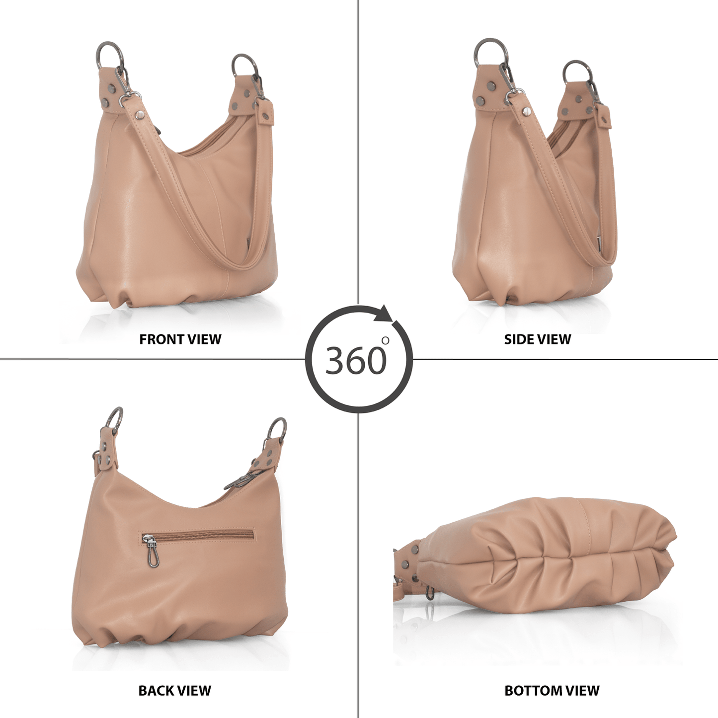 Premium Vegan Leather Handbag - Women's Stylish Shoulder Bag with Adjustable Sling Strap, Multi-Pocket Design, Lightweight & Durable - OZO Bags