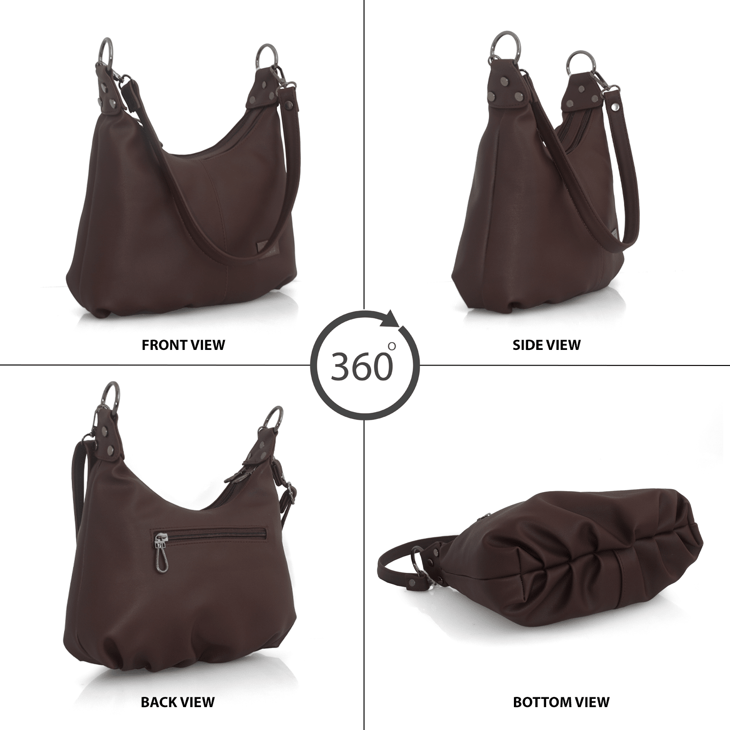 Premium Vegan Leather Handbag - Women's Stylish Shoulder Bag with Adjustable Sling Strap, Multi-Pocket Design, Lightweight & Durable - OZO Bags