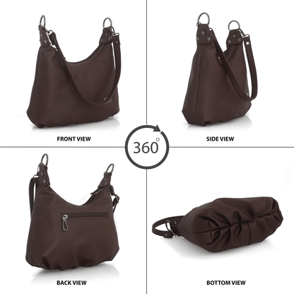 Premium Vegan Leather Handbag - Women's Stylish Shoulder Bag with Adjustable Sling Strap, Multi-Pocket Design, Lightweight & Durable - OZO Bags