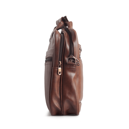 Premium Vegan Leather Laptop Bag with Detachable Compartments and Adjustable Strap - OZO Bags