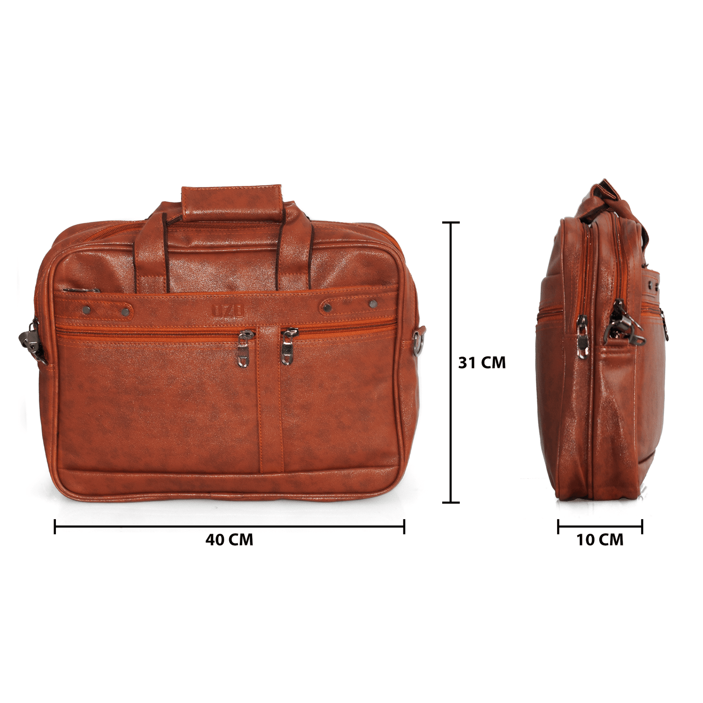 Premium Vegan Leather Laptop Bag with Detachable Compartments and Adjustable Strap - OZO Bags