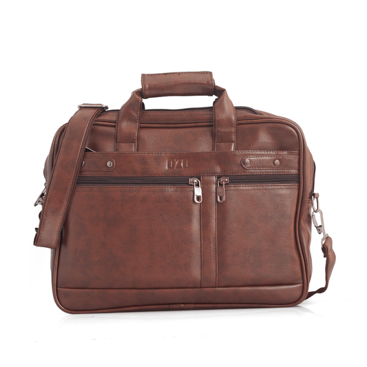 Premium Vegan Leather Laptop Bag with Detachable Compartments and Adjustable Strap - OZO Bags