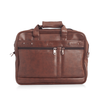 Premium Vegan Leather Laptop Bag with Detachable Compartments and Adjustable Strap - OZO Bags