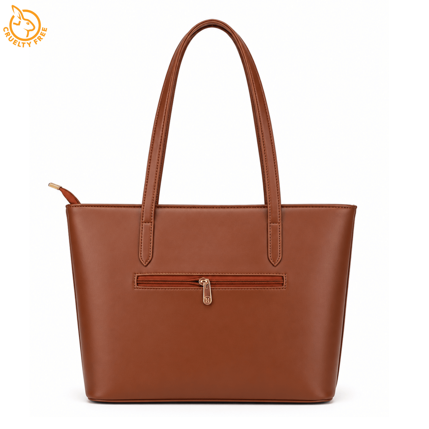 Premium Vegan Leather Laptop Tote Bag for Women | Water-Resistant Shoulder Handbag with 15.6-inch Laptop Sleeve, Multi-Pocket Organizer, and Secure Zipper Closure - OZO Bags