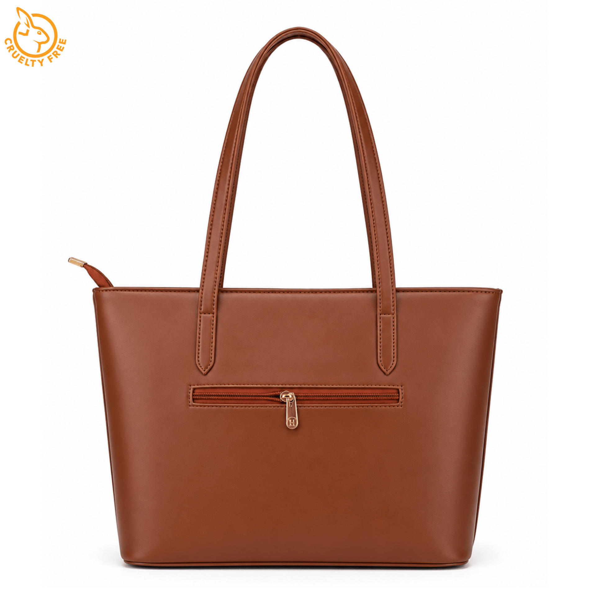 Premium Vegan Leather Laptop Tote Bag for Women | Water-Resistant Shoulder Handbag with 15.6-inch Laptop Sleeve, Multi-Pocket Organizer, and Secure Zipper Closure - OZO Bags