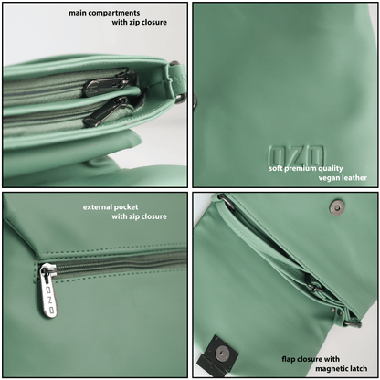 Premium Vegan Leather Sling Bag with Adjustable Strap and Magnetic Closure - Compact and Stylish - OZO Bags
