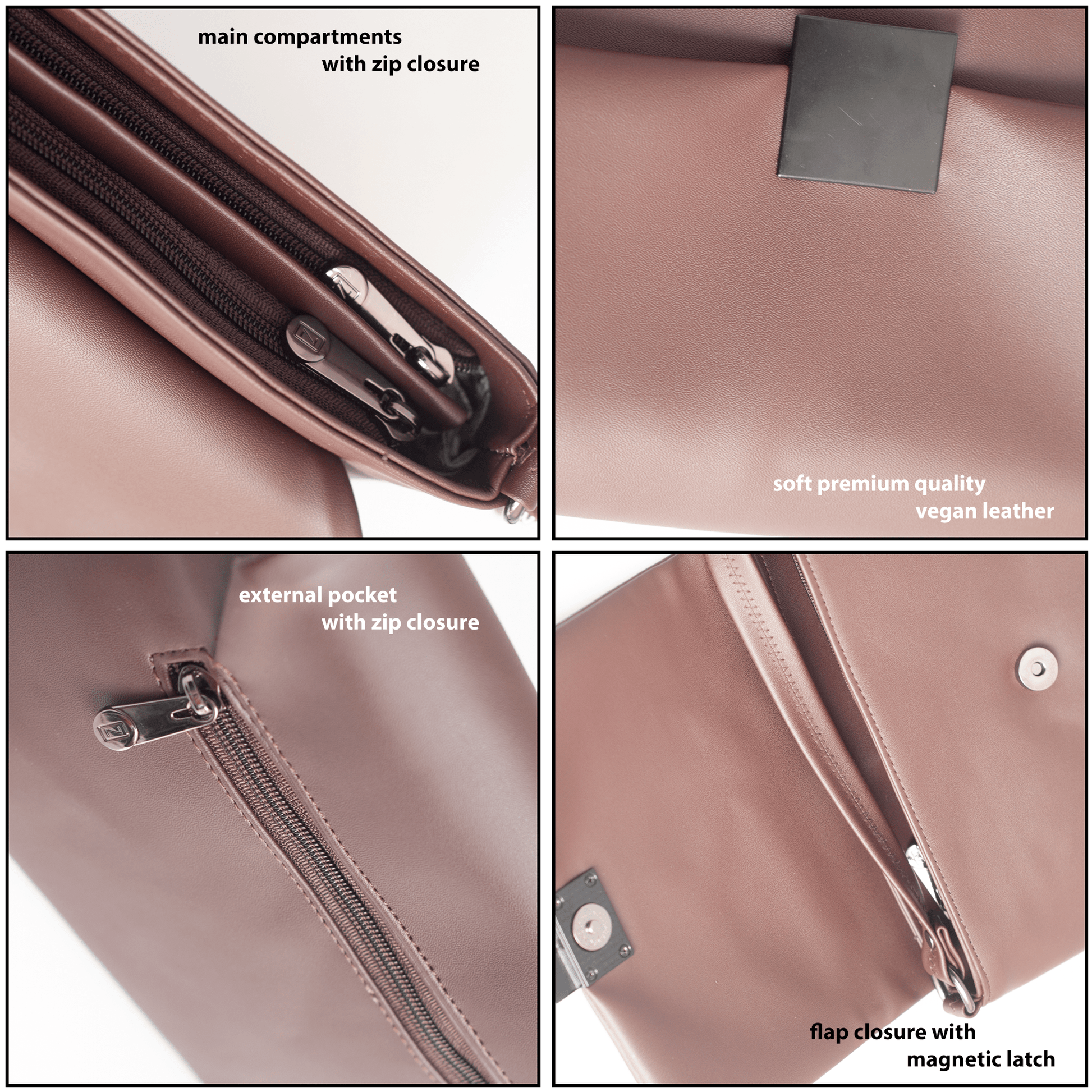 Premium Vegan Leather Sling Bag with Adjustable Strap and Magnetic Closure - Compact and Stylish - OZO Bags