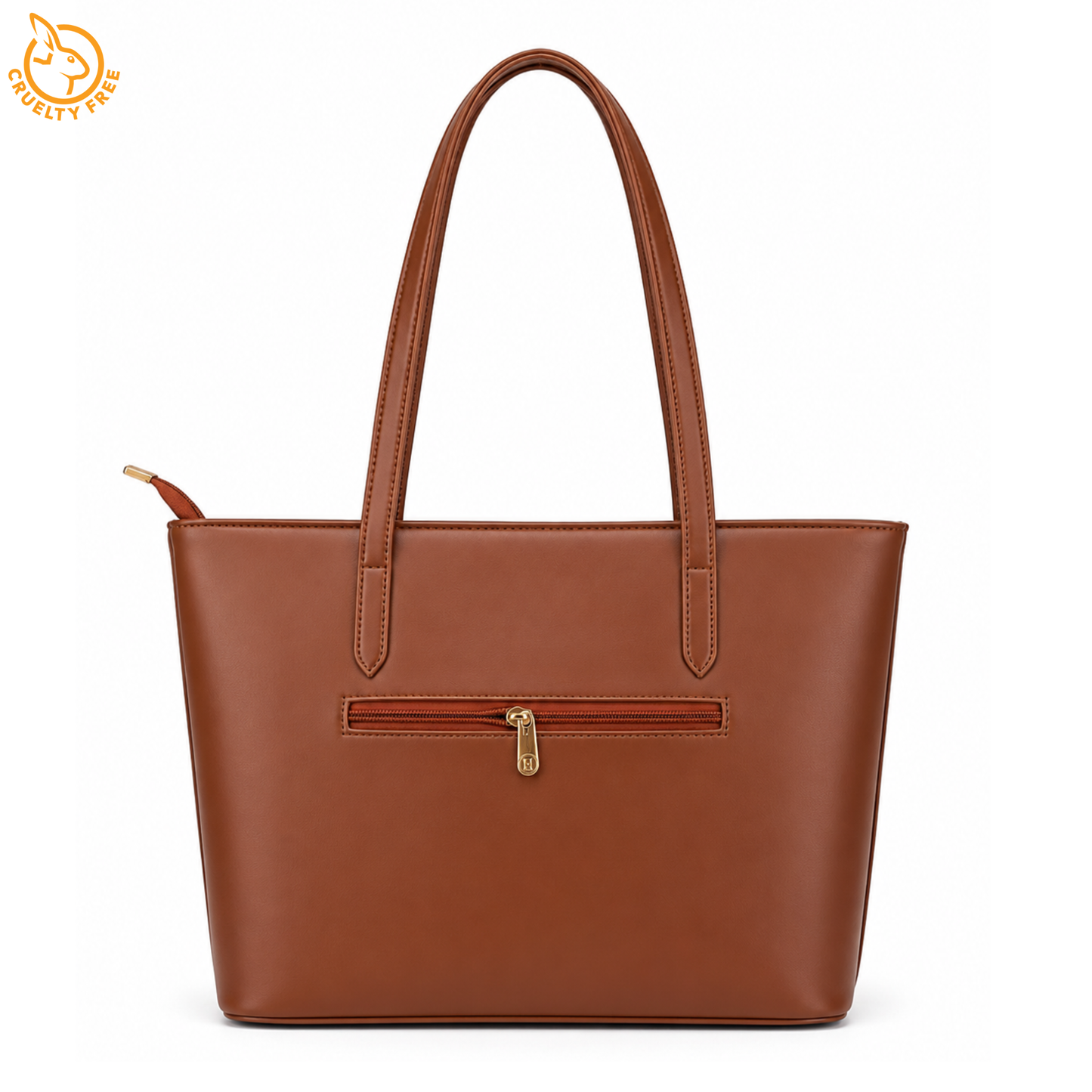 Premium Vegan Leather Laptop Tote Bag for Women | Water-Resistant Shoulder Handbag with 15.6-inch Laptop Sleeve, Multi-Pocket Organizer, and Secure Zipper Closure