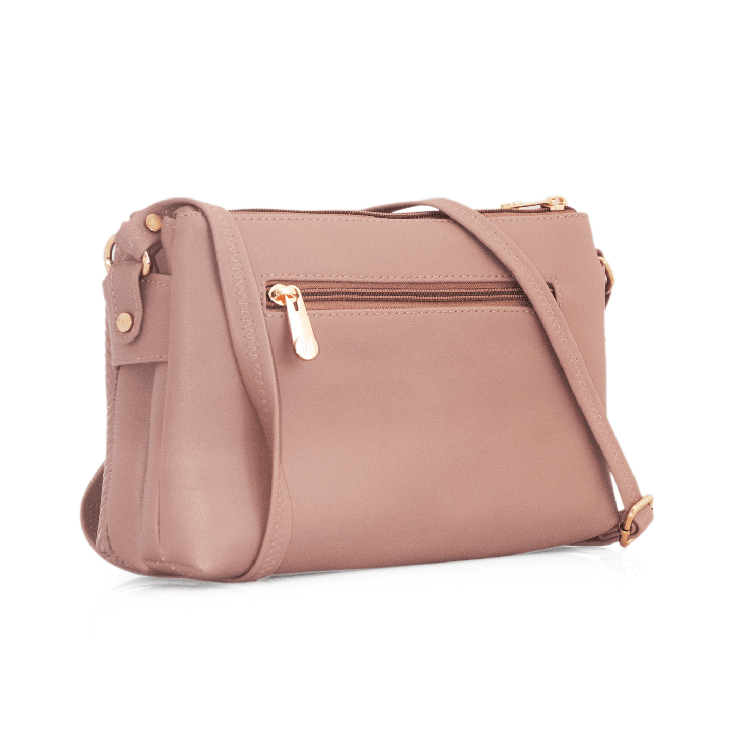 Stylish Vegan Leather Pink Sling Bag with Multiple Compartments – Perfect for Everyday Use - OZO Bags