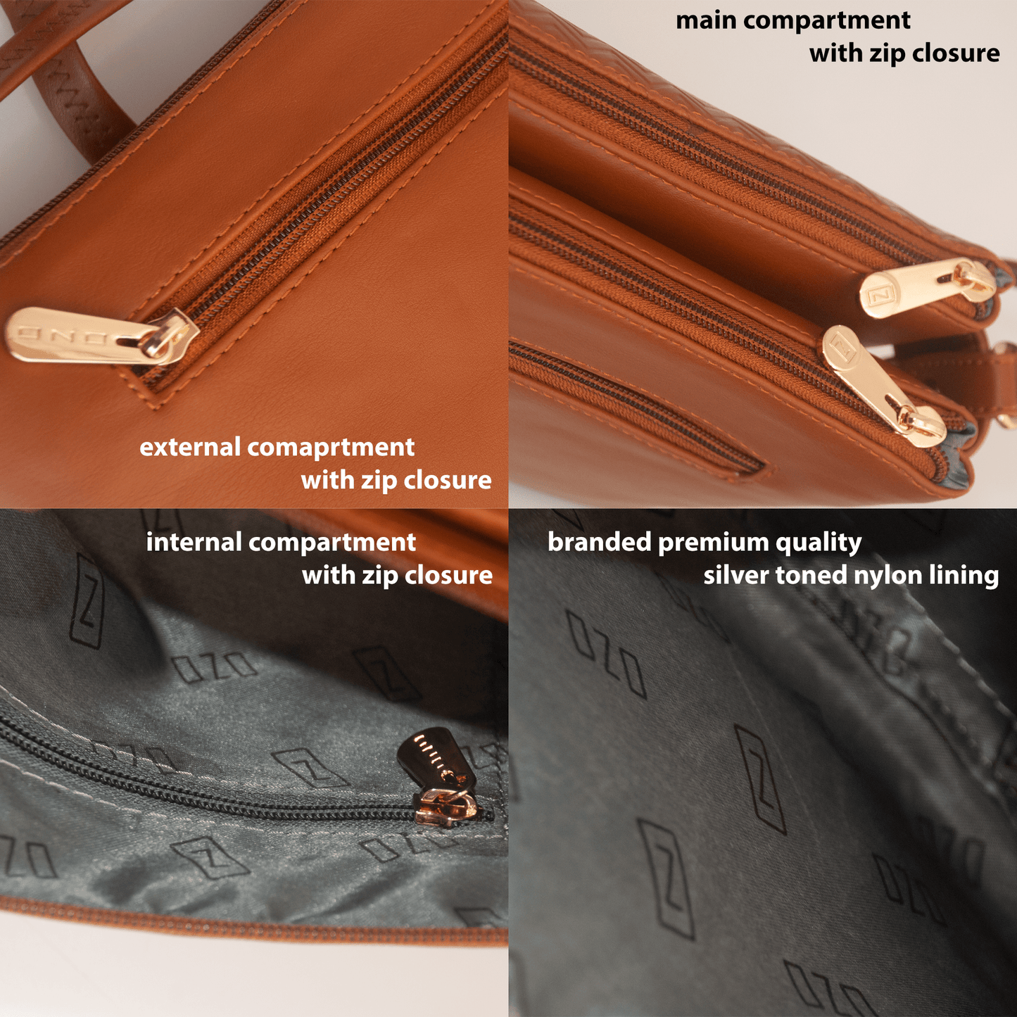 Stylish Vegan Leather Pink Sling Bag with Multiple Compartments – Perfect for Everyday Use - OZO Bags
