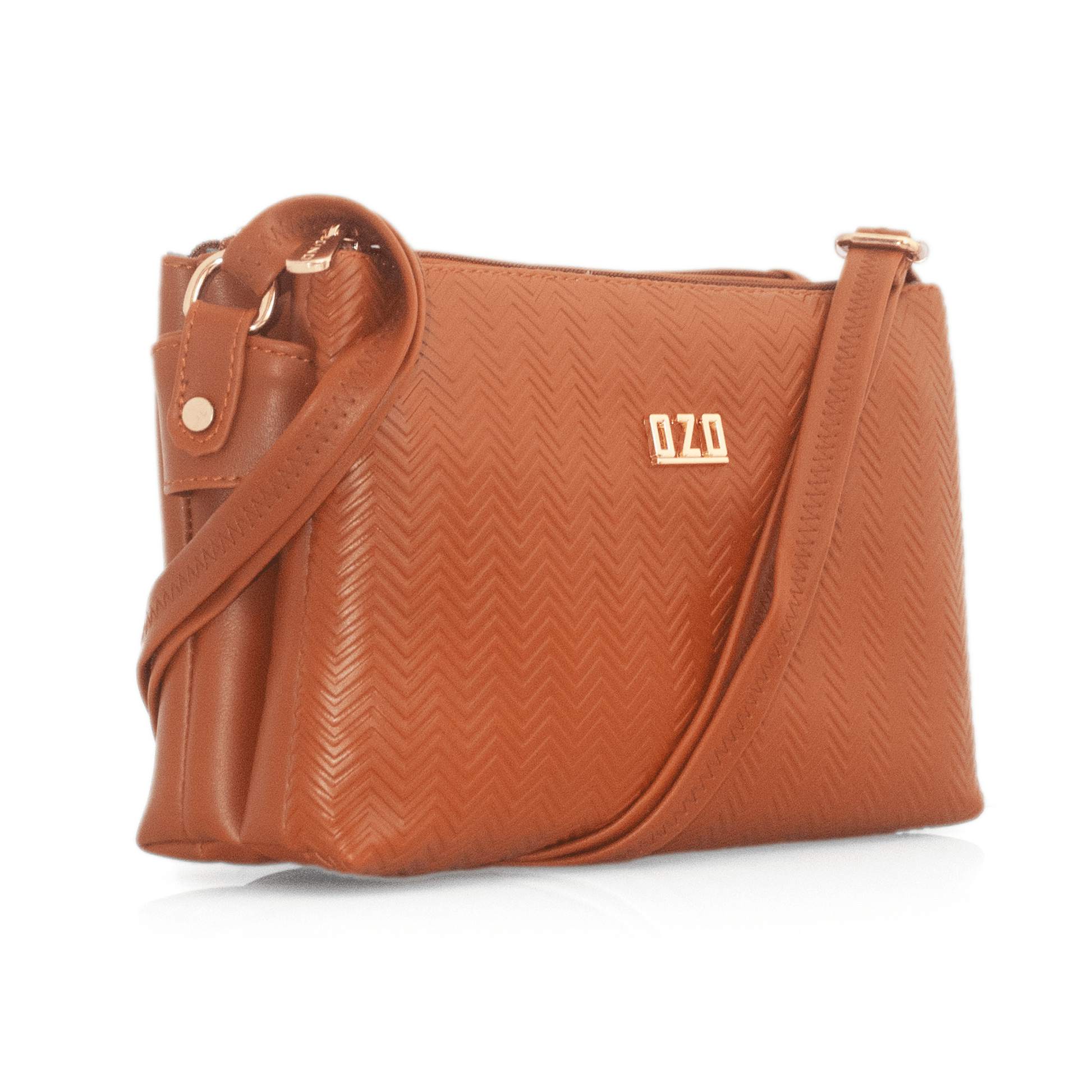 Stylish Vegan Leather Pink Sling Bag with Multiple Compartments – Perfect for Everyday Use - OZO Bags