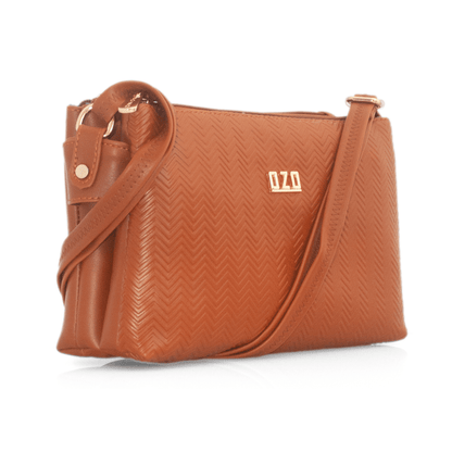 Stylish Vegan Leather Pink Sling Bag with Multiple Compartments – Perfect for Everyday Use - OZO Bags