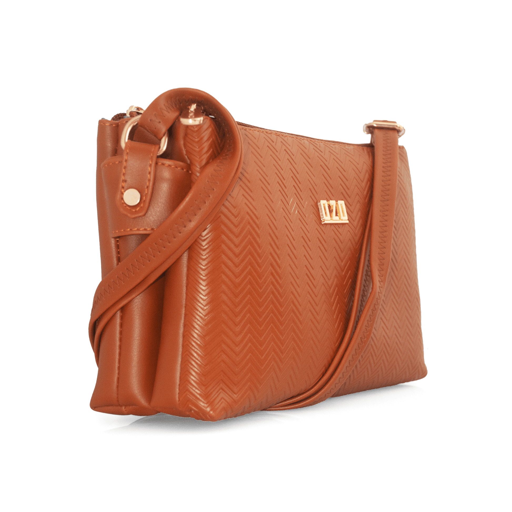 Stylish Vegan Leather Pink Sling Bag with Multiple Compartments – Perfect for Everyday Use - OZO Bags
