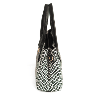 Trendy Women's Handbag with Ethnic Print – Spacious, Multi-Compartment Bag with Adjustable Sling Strap - OZO Bags
