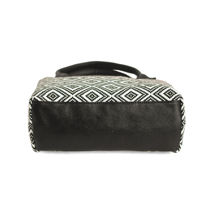 Trendy Women's Handbag with Ethnic Print – Spacious, Multi-Compartment Bag with Adjustable Sling Strap - OZO Bags