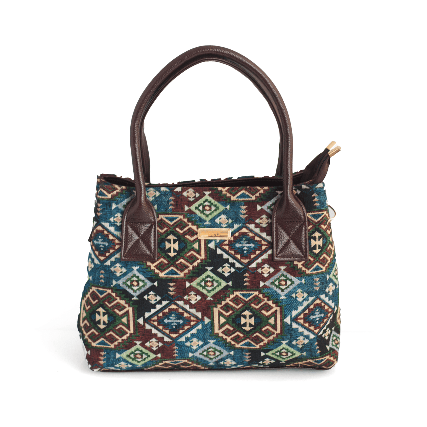 Trendy Women's Handbag with Ethnic Print – Spacious, Multi-Compartment Bag with Adjustable Sling Strap - OZO Bags