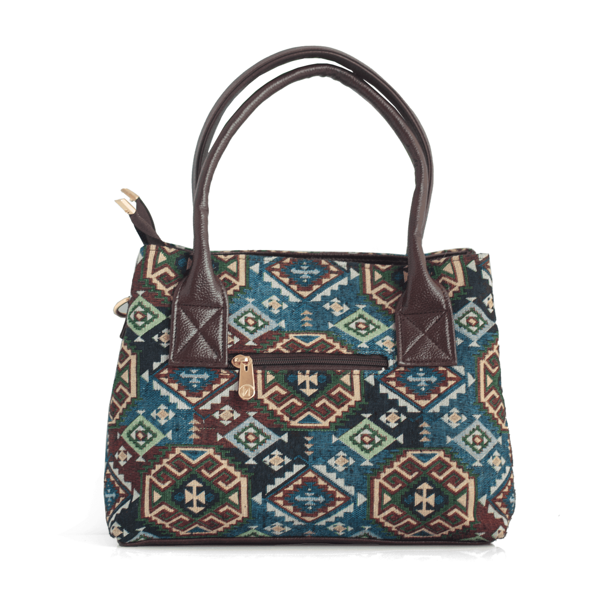 Trendy Women's Handbag with Ethnic Print – Spacious, Multi-Compartment Bag with Adjustable Sling Strap - OZO Bags
