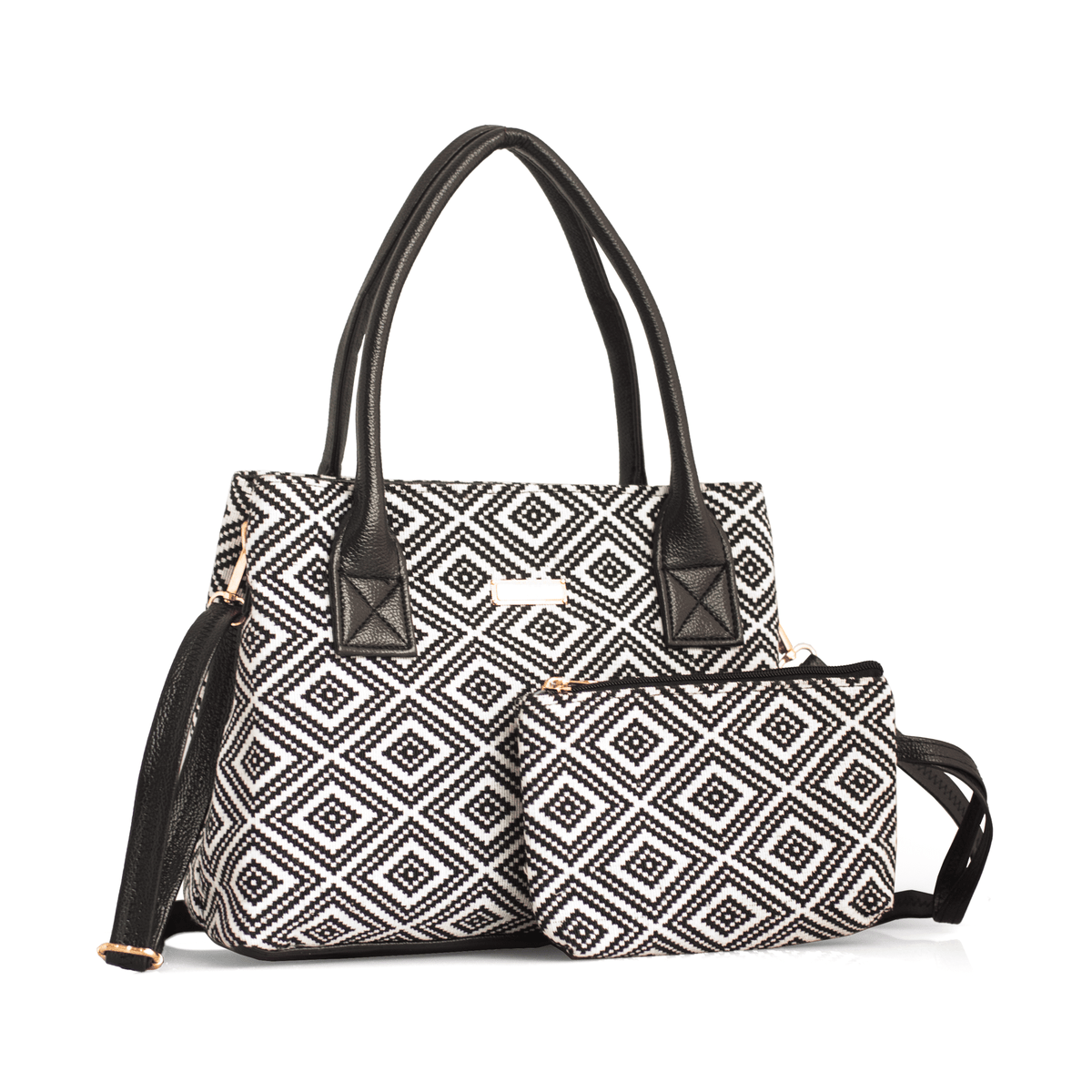 Trendy Women's Handbag with Ethnic Print – Spacious, Multi-Compartment Bag with Adjustable Sling Strap - OZO Bags