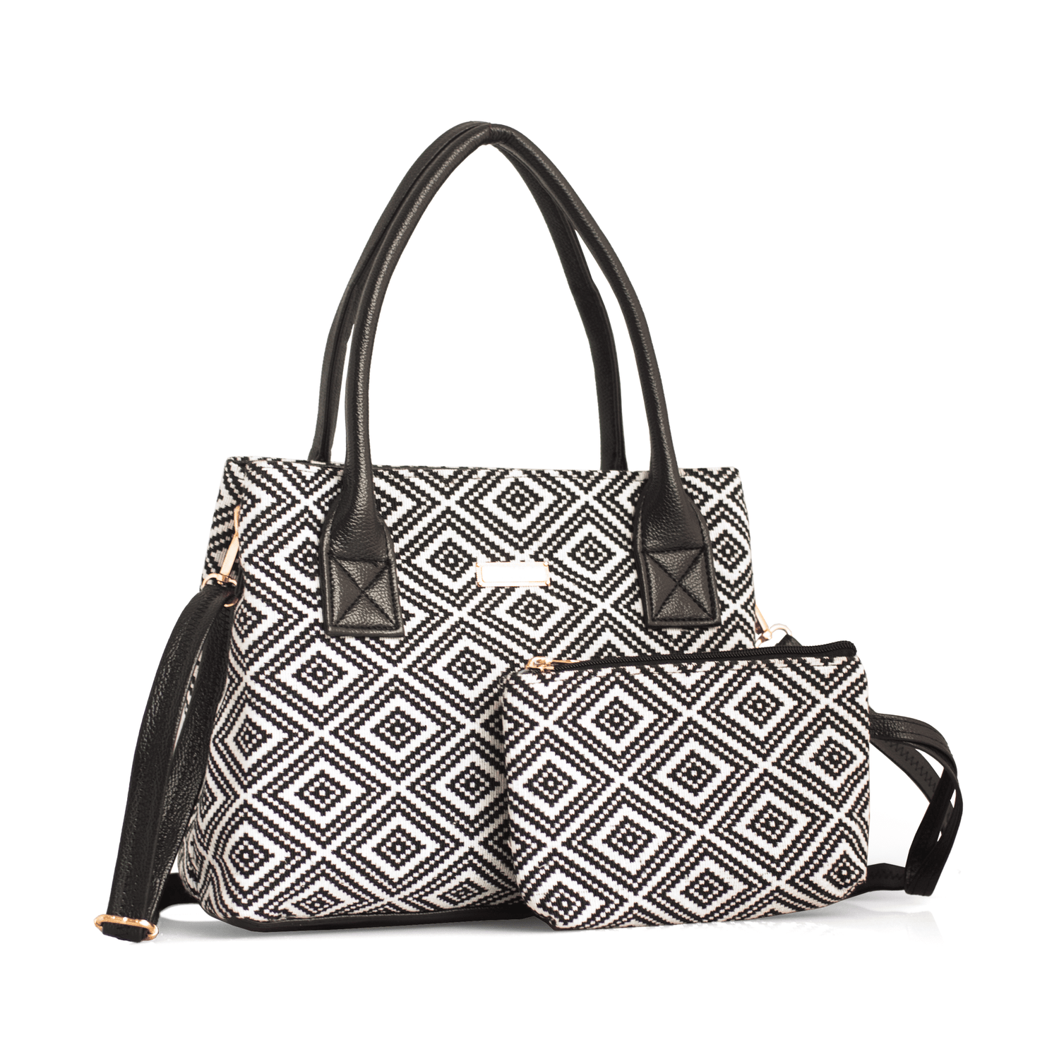 Trendy Women's Handbag with Ethnic Print – Spacious, Multi-Compartment Bag with Adjustable Sling Strap - OZO Bags