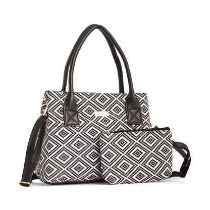 Trendy Women's Handbag with Ethnic Print – Spacious, Multi-Compartment Bag with Adjustable Sling Strap - OZO Bags