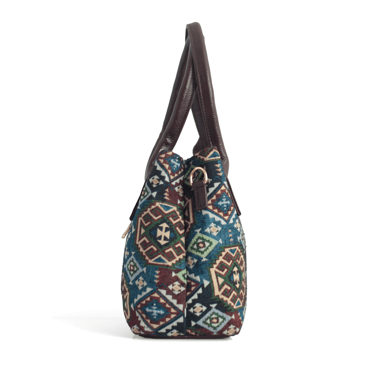 Trendy Women's Handbag with Ethnic Print – Spacious, Multi-Compartment Bag with Adjustable Sling Strap - OZO Bags