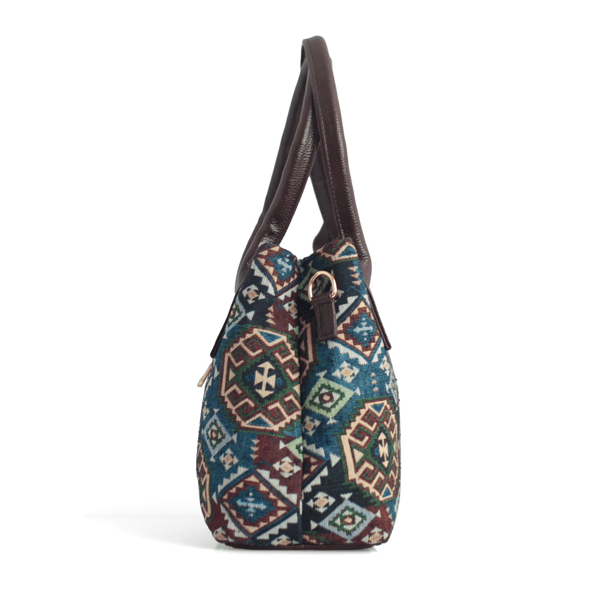 Trendy Women's Handbag with Ethnic Print – Spacious, Multi-Compartment Bag with Adjustable Sling Strap - OZO Bags