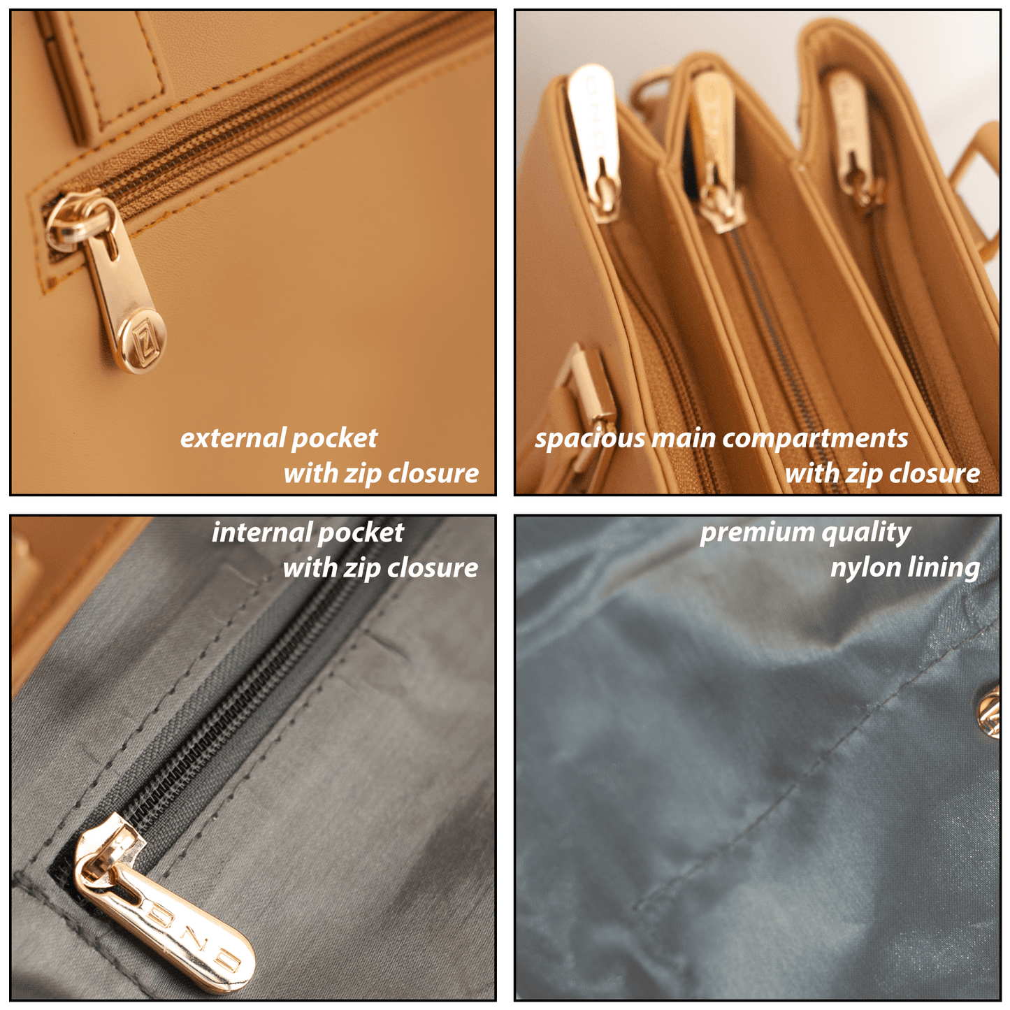 Yellow Vegan Leather Hand Bag with Sling - Detachable Strap, Spacious Compartments, Daily Use & Work Bag - OZO Bags