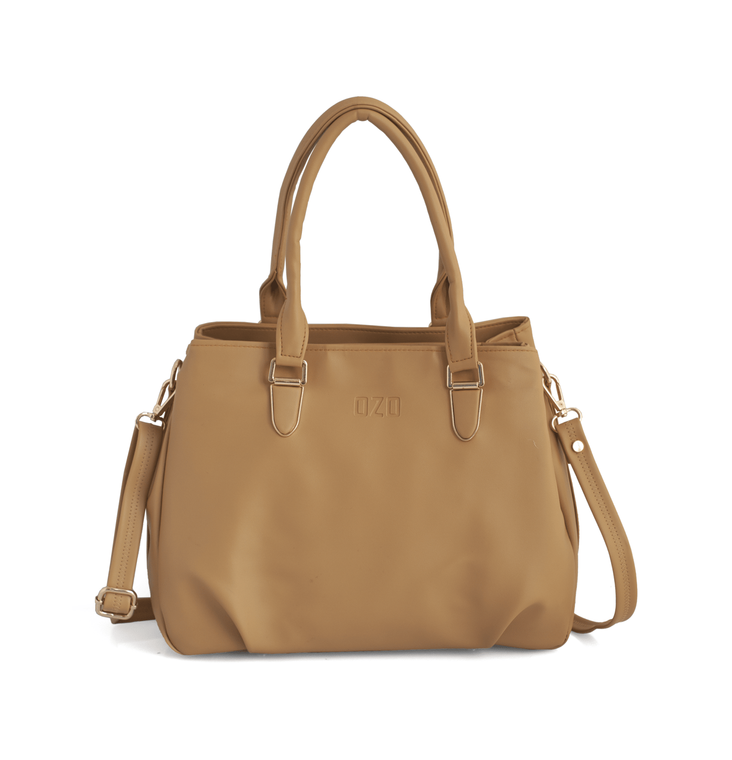 Yellow Vegan Leather Hand Bag with Sling - Detachable Strap, Spacious Compartments, Daily Use & Work Bag - OZO Bags